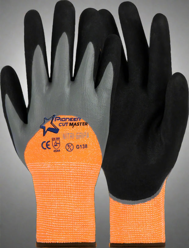 Cutmaster Nitri Grippa – 3/4 Dipped Cut & Heat Resistant Glove - Solid Safety and Stationers 