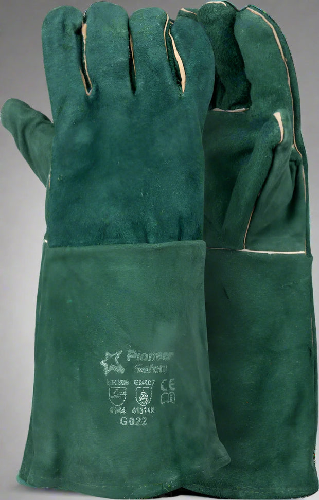 Econo Green Lined Welding - Gauntlet 8" - Solid Safety and Stationers 