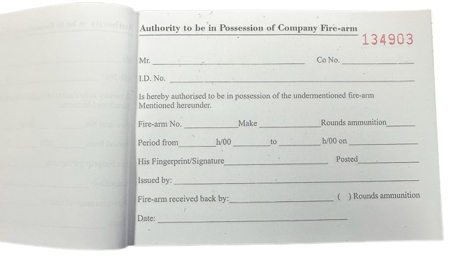 Firearms Key Register SECURITY BOOKS & REGISTERS - Firearms and Ammunition Management – Solid ...