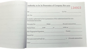 SECURITY BOOKS & REGISTERS - Firearms and Ammunition Management