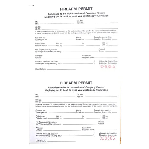 SECURITY BOOKS & REGISTERS - Firearms and Ammunition Management