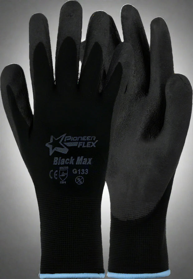 Flex Black Max PVC Foam Grip Glove - Solid Safety and Stationers 