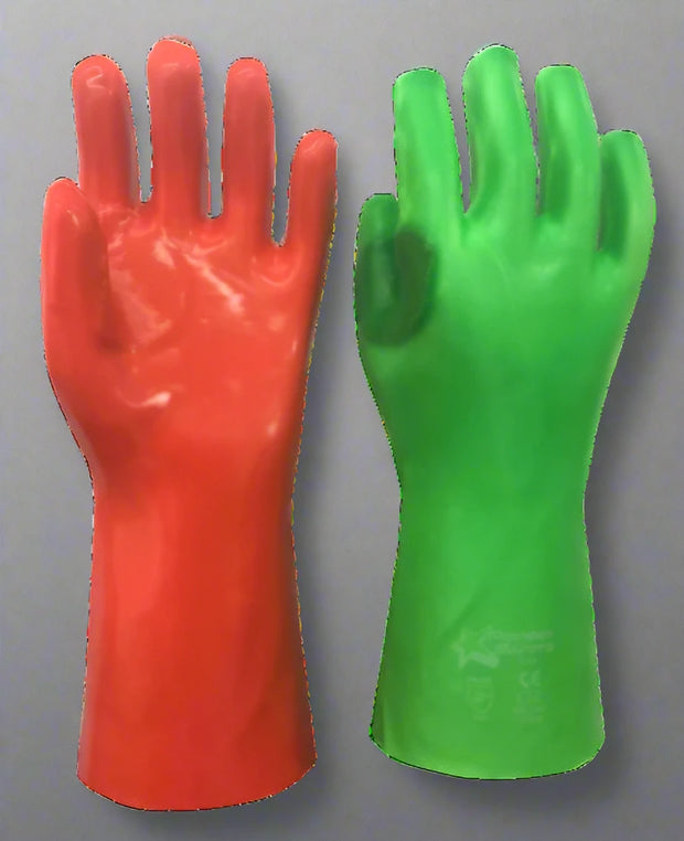 Titan Green PVC Glove 35cm – Reinforced Grip - Solid Safety and Stationers 