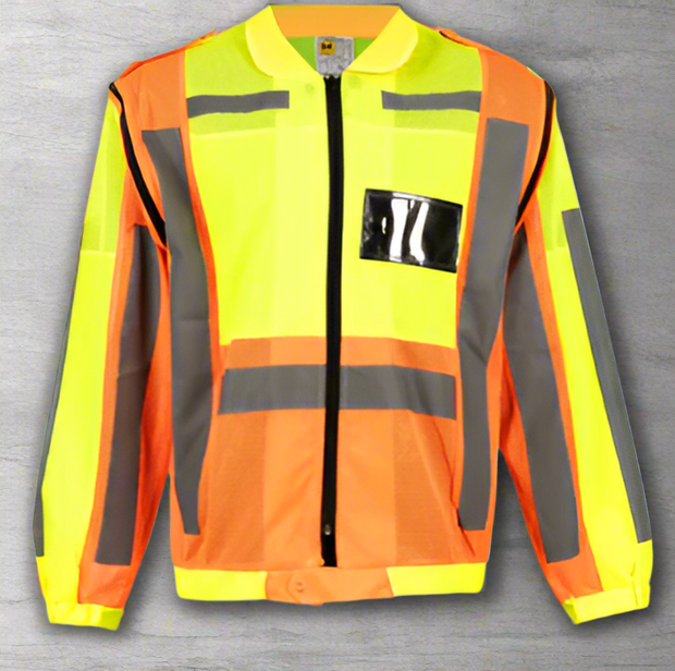 Reflective Jacket - Detachable Sleeves - Solid Safety and Stationers 