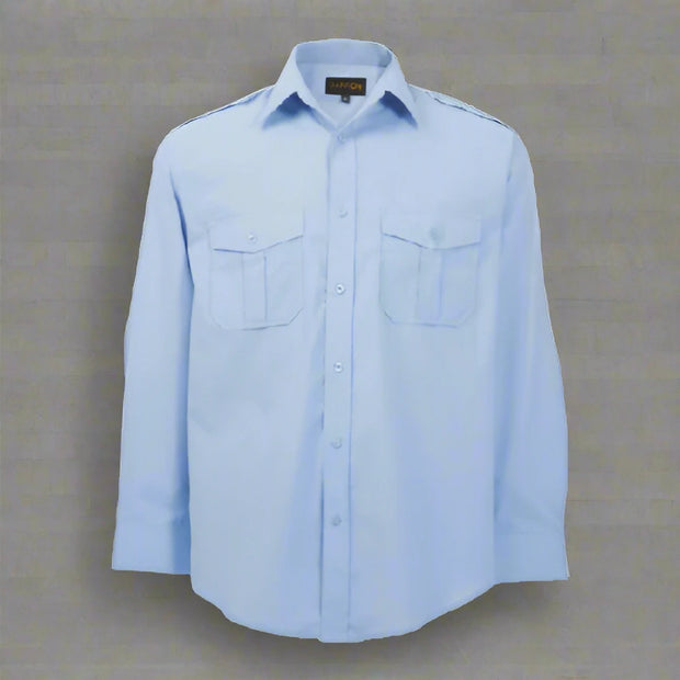Long Sleeve Pilot Shirt – Raised Collar