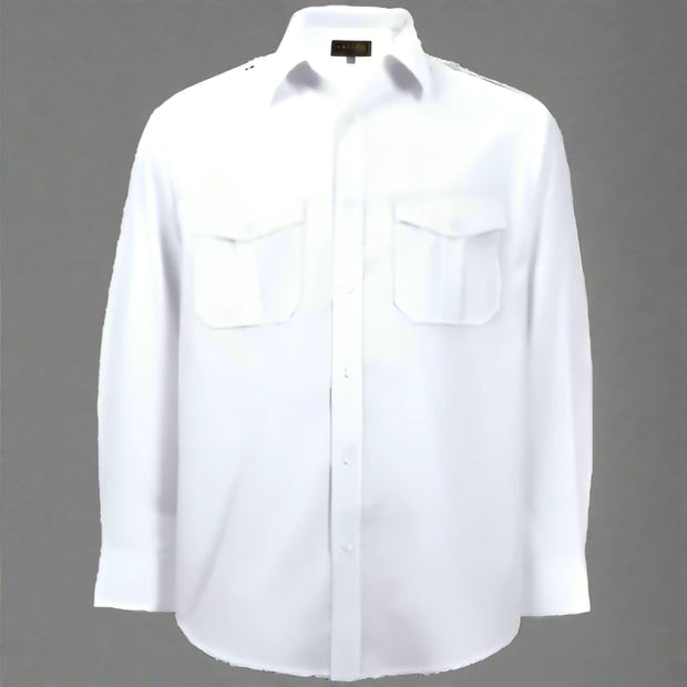Long Sleeve Pilot Shirt – Raised Collar