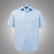 Short Sleeve Pilot Shirt – Raised Collar