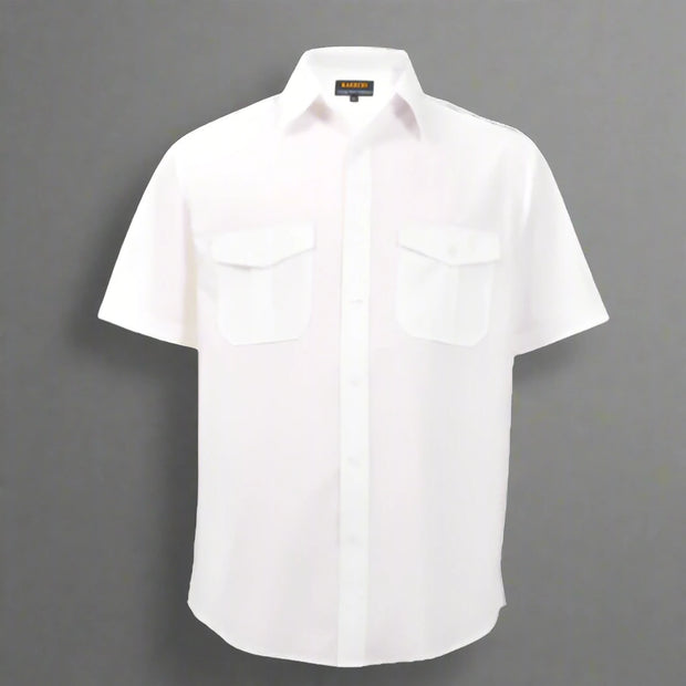 Short Sleeve Pilot Shirt – Raised Collar