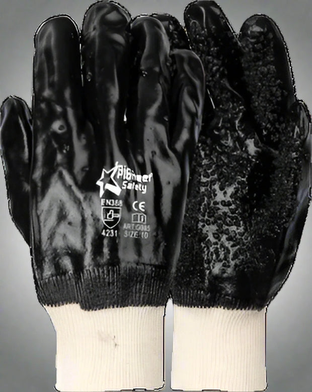 High-Visibility PVC Freezer Glove Knit Wrist - Solid Safety and Stationers 