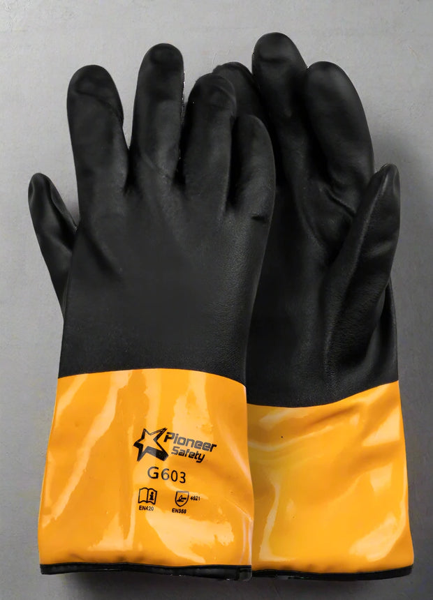 PVC Innovator Black and Orange Glove – Cut Level 5 - Solid Safety and Stationers 