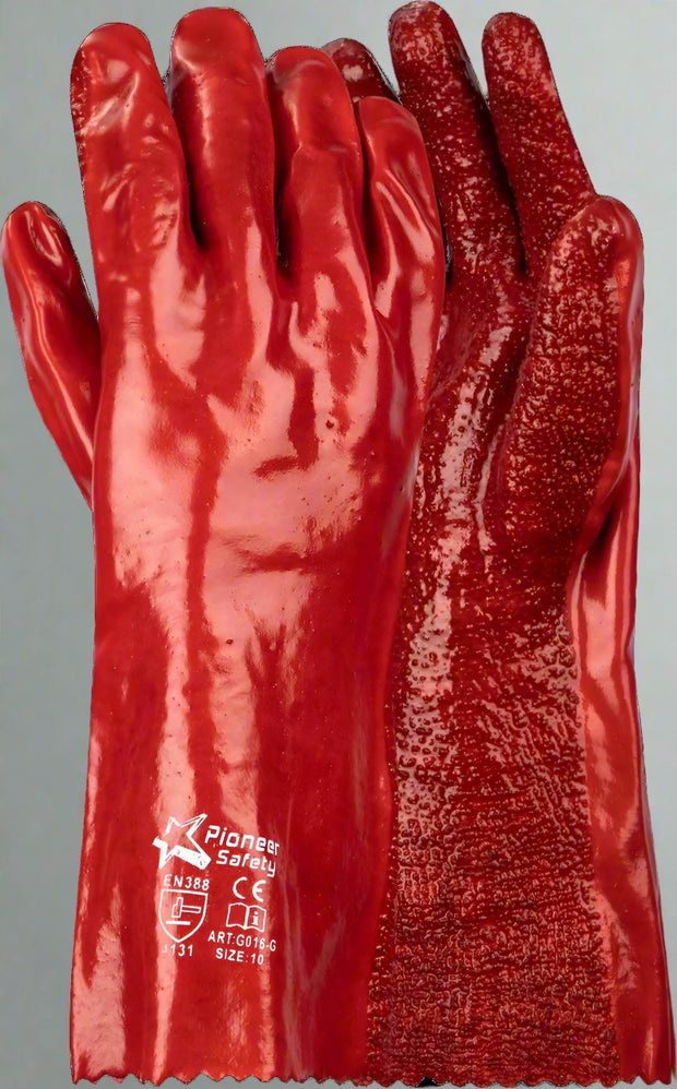 PVC Red Terrycloth Palm - 35cm - Solid Safety and Stationers 