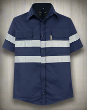 Hi-Vis Reflective Vented Shirt – Polycotton Blend - Solid Safety and Stationers 