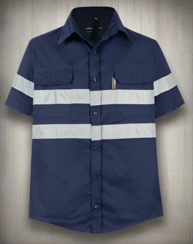 Hi-Vis Reflective Vented Shirt – Polycotton Blend - Solid Safety and Stationers 