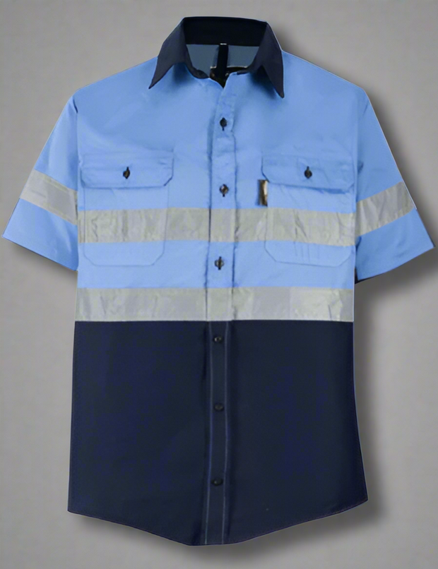 Hi-Vis Reflective Vented Shirt – Polycotton Blend - Solid Safety and Stationers 