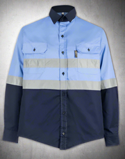 Hi-Vis Reflective Vented Shirt – Polycotton Blend - Solid Safety and Stationers 