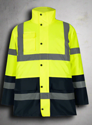 5-in-1 High-Viz Parka – Lime/Navy - Solid Safety and Stationers 