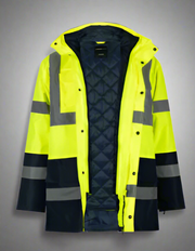 5-in-1 High-Viz Parka – Lime/Navy - Solid Safety and Stationers 
