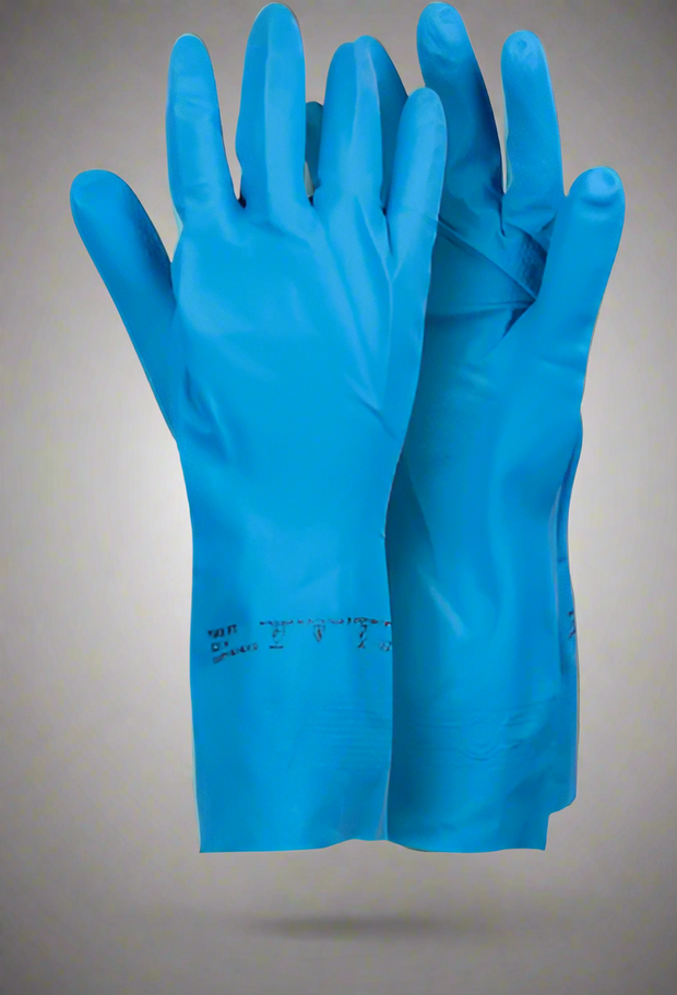 Blue Nitrile Household Glove – Chemical Use - Solid Safety and Stationers 