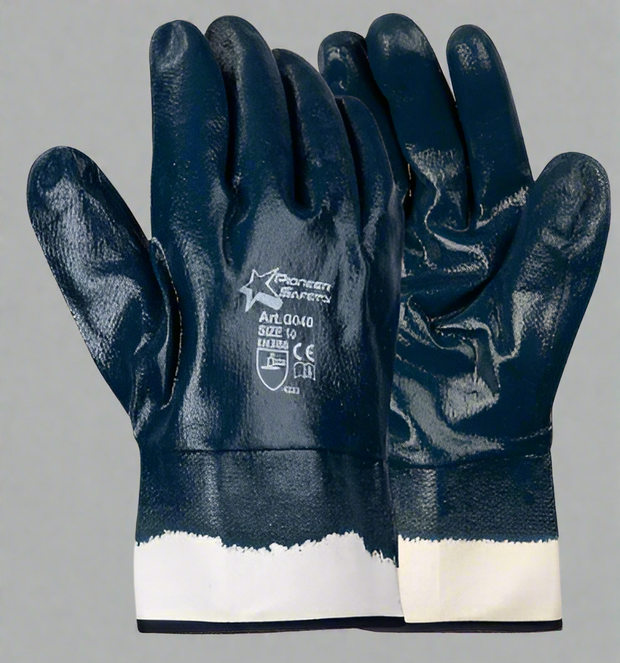 Gauntlet-Style Nitrile Dipped Glove – Extended Coverage - Solid Safety and Stationers 