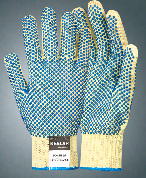 Kevlar Polka Dot Cotton Glove – Cut & Heat Resistant - Solid Safety and Stationers 