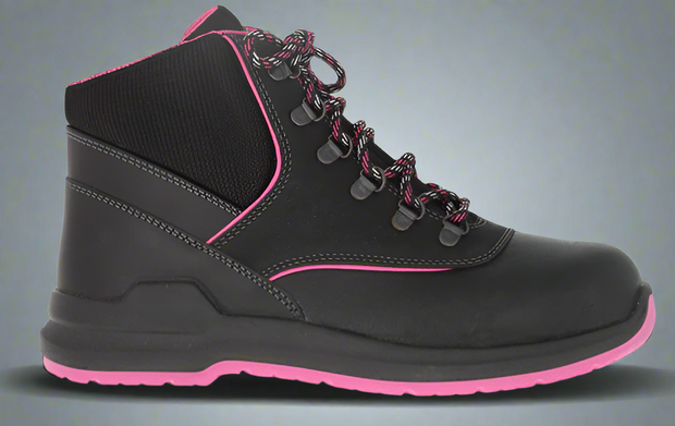 Profit Scarlet Black Ladies Steel-Toe Boot - Solid Safety and Stationers 