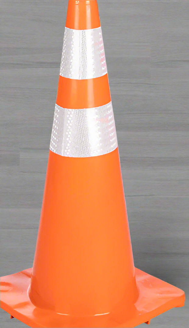 PVC Traffic Cones with Reflective Tape – High Visibility - Solid Safety and Stationers 