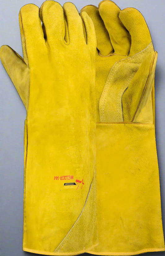 Tough Premium Welder 144 Cowsplit Leather Lined Welding Glove 41.5cm