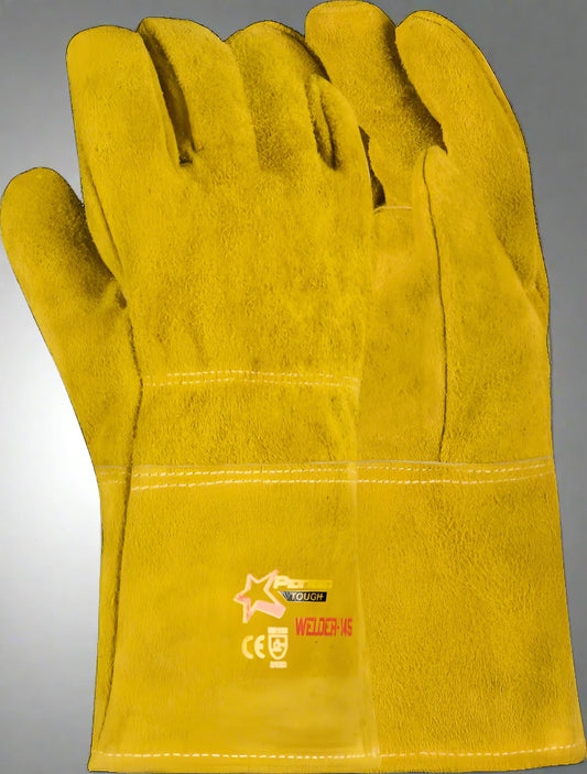 Tough Premium Welder 145 Cowsplit Leather Lined Welding Glove 31.5cm