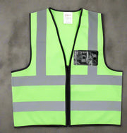 Hi-Viz Reflective Vest With Zip & ID Pouch - Solid Safety and Stationers 