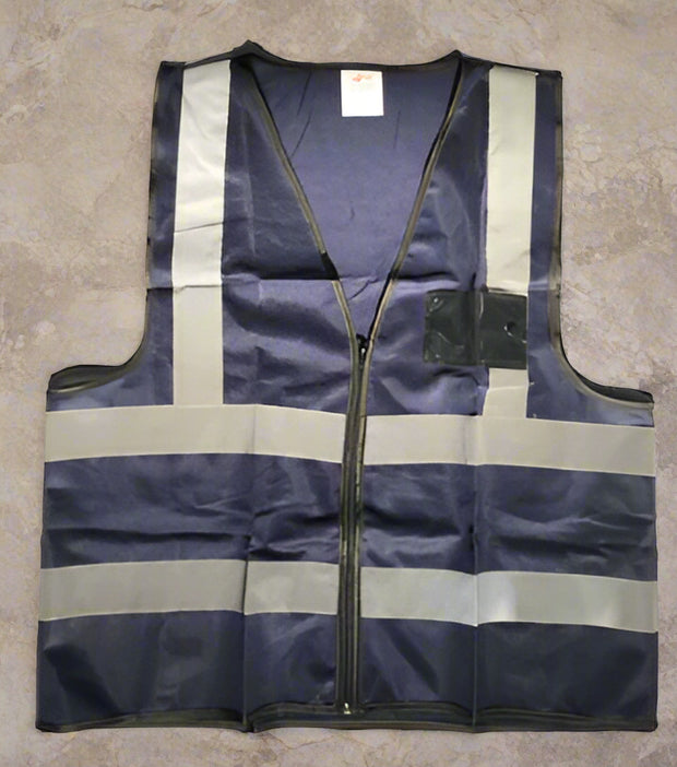 Hi-Viz Reflective Vest With Zip & ID Pouch - Solid Safety and Stationers 