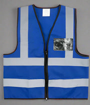 Hi-Viz Reflective Vest With Zip & ID Pouch - Solid Safety and Stationers 