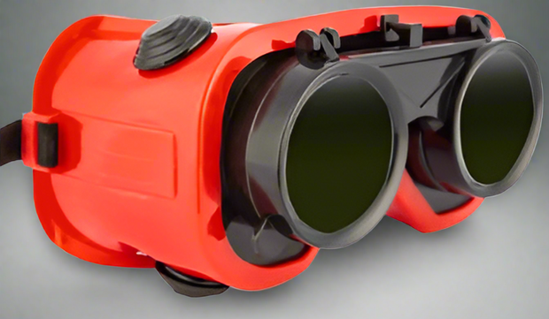 Red Flip-Front Vision Welding Goggles – Shade 5 - Solid Safety and Stationers 