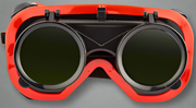 Red Flip-Front Vision Welding Goggles – Shade 5 - Solid Safety and Stationers 